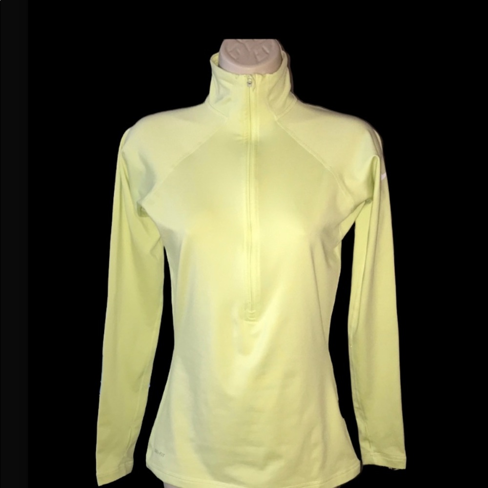 Women’s Nike Pro Dri-FIT Top 1/4 Zip Neon Green/Yellow (S)